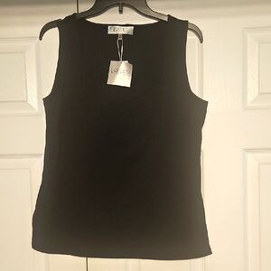 Kasper Black Tank Top Elegant and Versatile